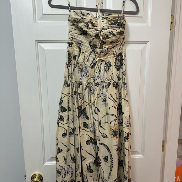 Ulla Johnson Ella Cut-Out Floral Poplin Halter Dress 0 - Picture 6 of 9